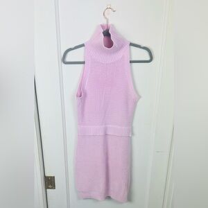 Pink Sleeveless Knit Long Top